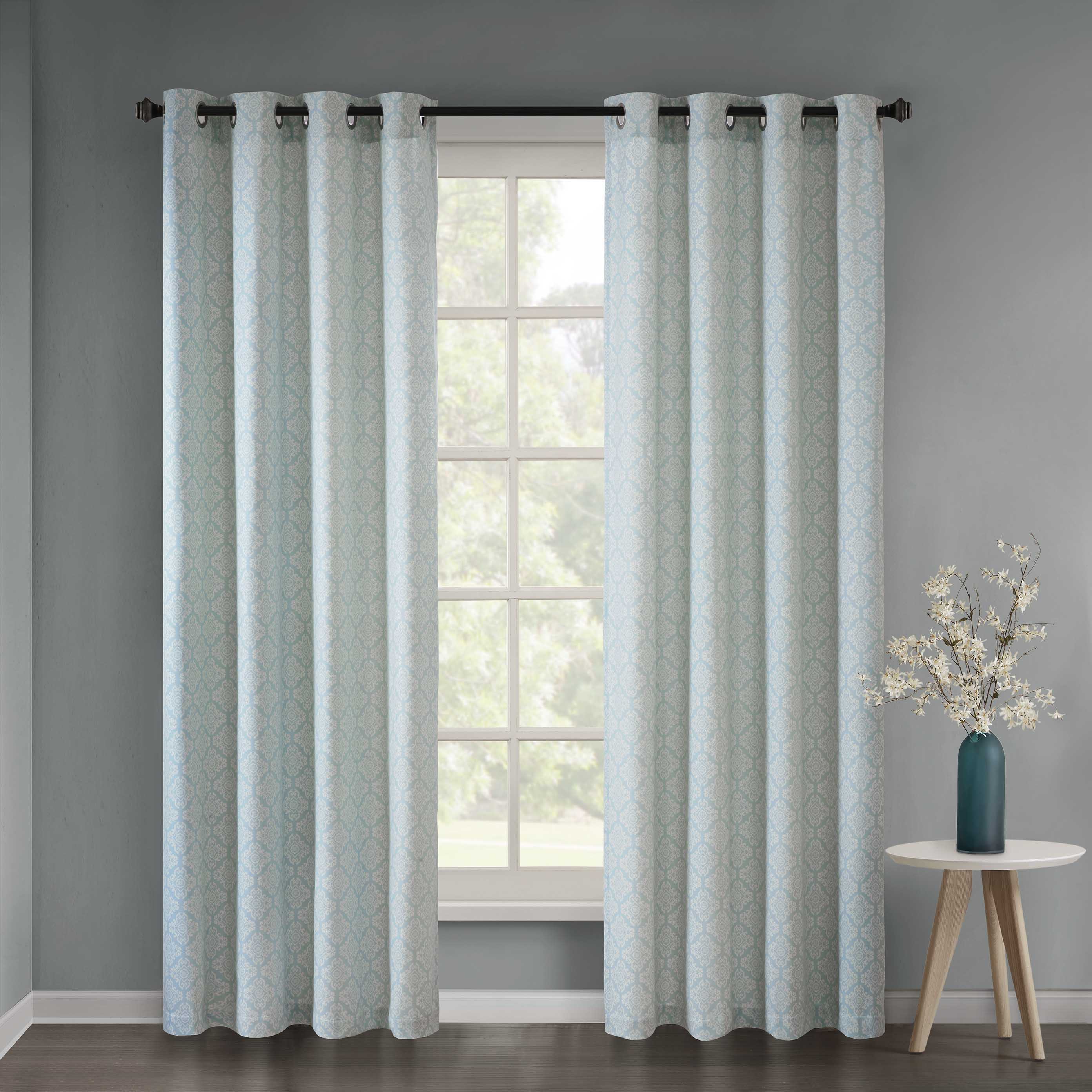 

Echo Design - Surat Window Curtain Pair - Aqua - 96" Panel