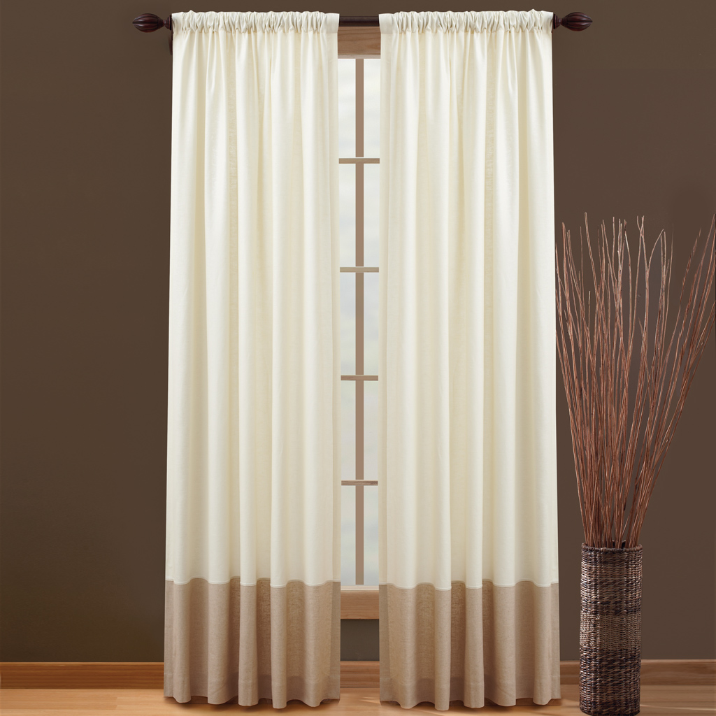 

Madison Park - B.Smith Lanaii Cream Rod Pocket Curtain - Ivory - 84" Panel