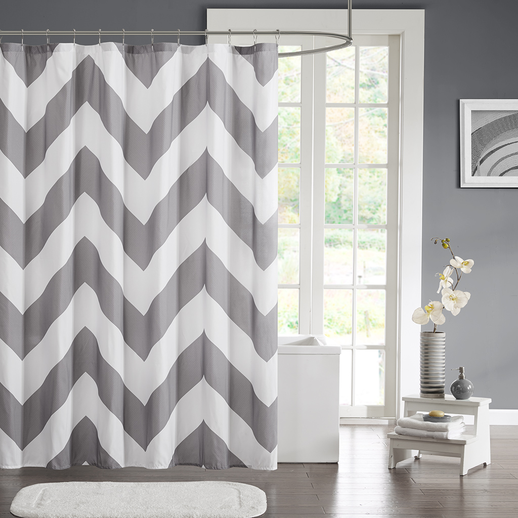 

Mi Zone - Libra Shower Curtain - Grey - 72x72