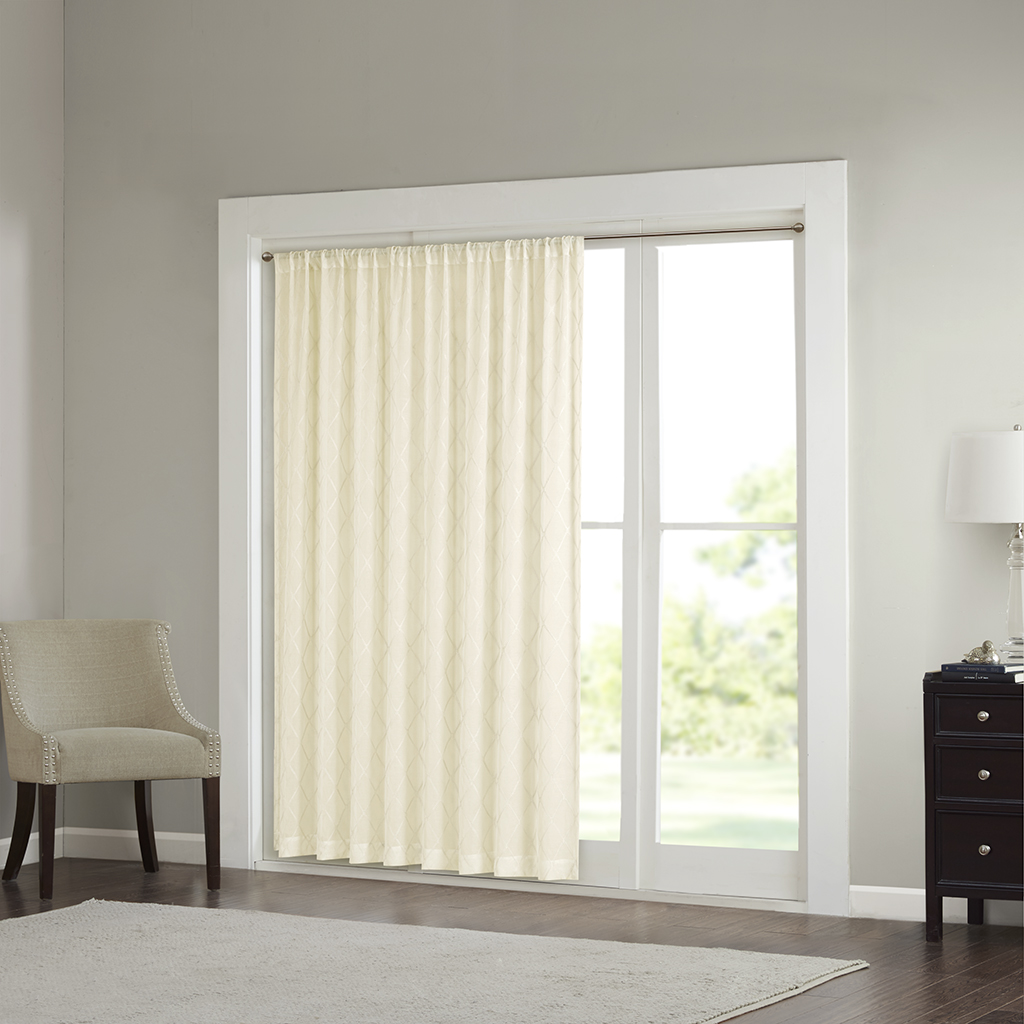 

Madison Park - Irina Diamond Sheer Window Curtain - Ivory - 100x84