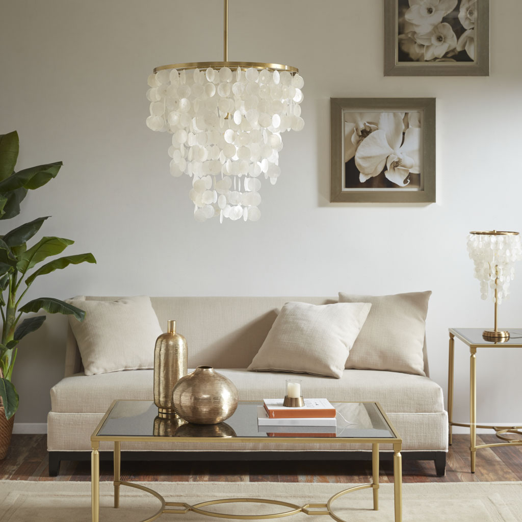

Madison Park Signature - Isla Chandelier - White - See below