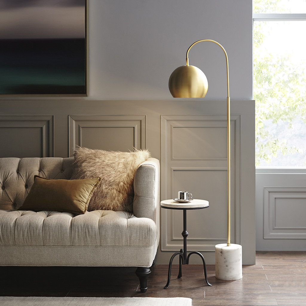 

Madison Park Signature - Halsey Floor Lamp - Gold - See below